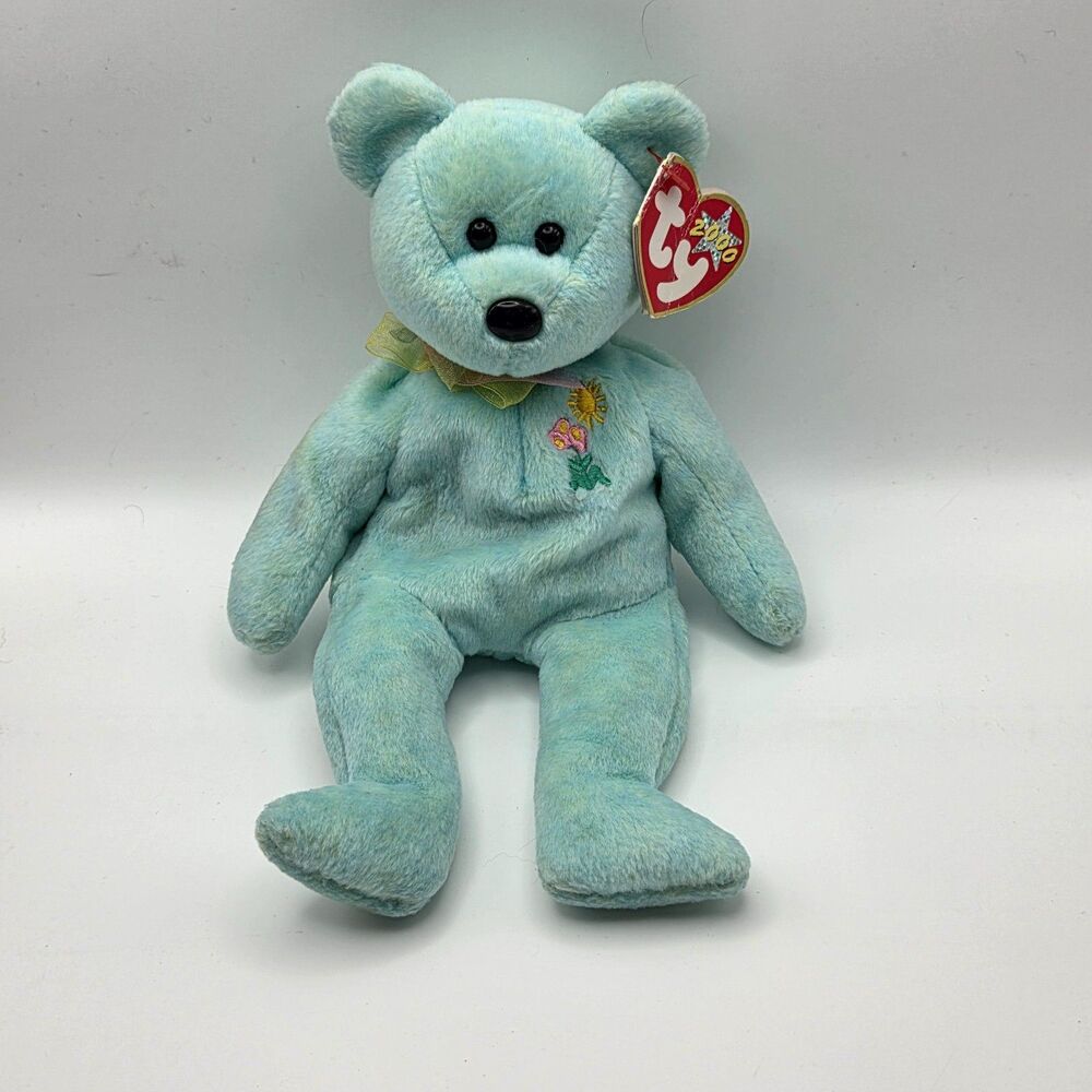 TY Beanie Baby Ariel the Bear 2000 Retired Memorial Bear Plush Collectible
